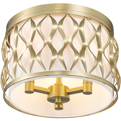 Harden 3 Light 12.25 inch Modern Gold Flush mount Ceiling Light