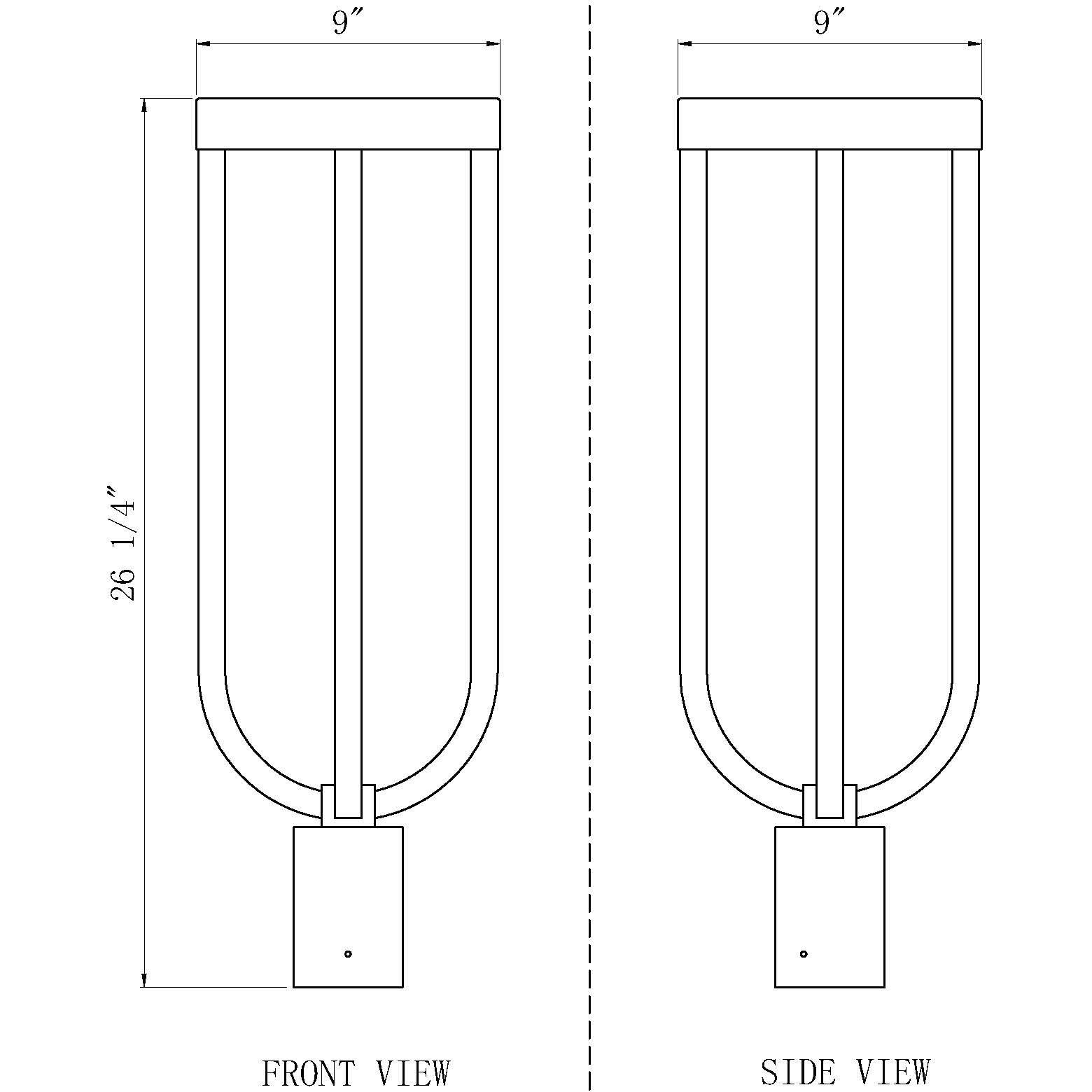 Leland LED 26.25 inch Sand Black Outdoor Post Mount Fixture