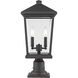 Beacon 2 Light 21.5 inch Oil Rubbed Bronze Outdoor Pier Mounted Fixture in 8.25
