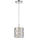 Aludra 1 Light 6.5 inch Chrome Pendant Ceiling Light