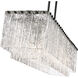 Glacier Linear Chandelier Ceiling Light in Matte Black