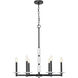 Kaden 6 Light 28 inch Matte Black Chandelier Ceiling Light