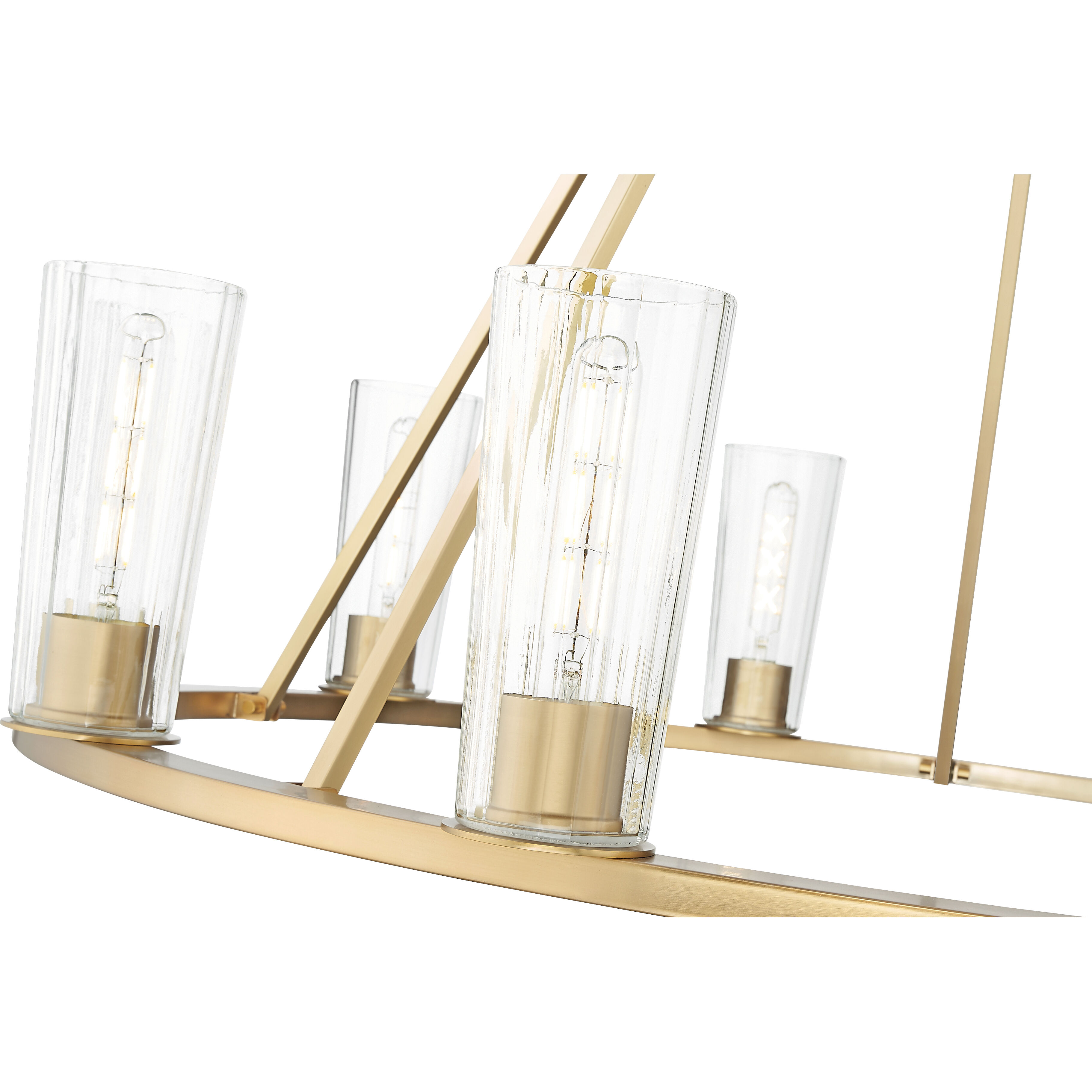 Titus 10 Light 46 inch Modern Gold Chandelier Ceiling Light