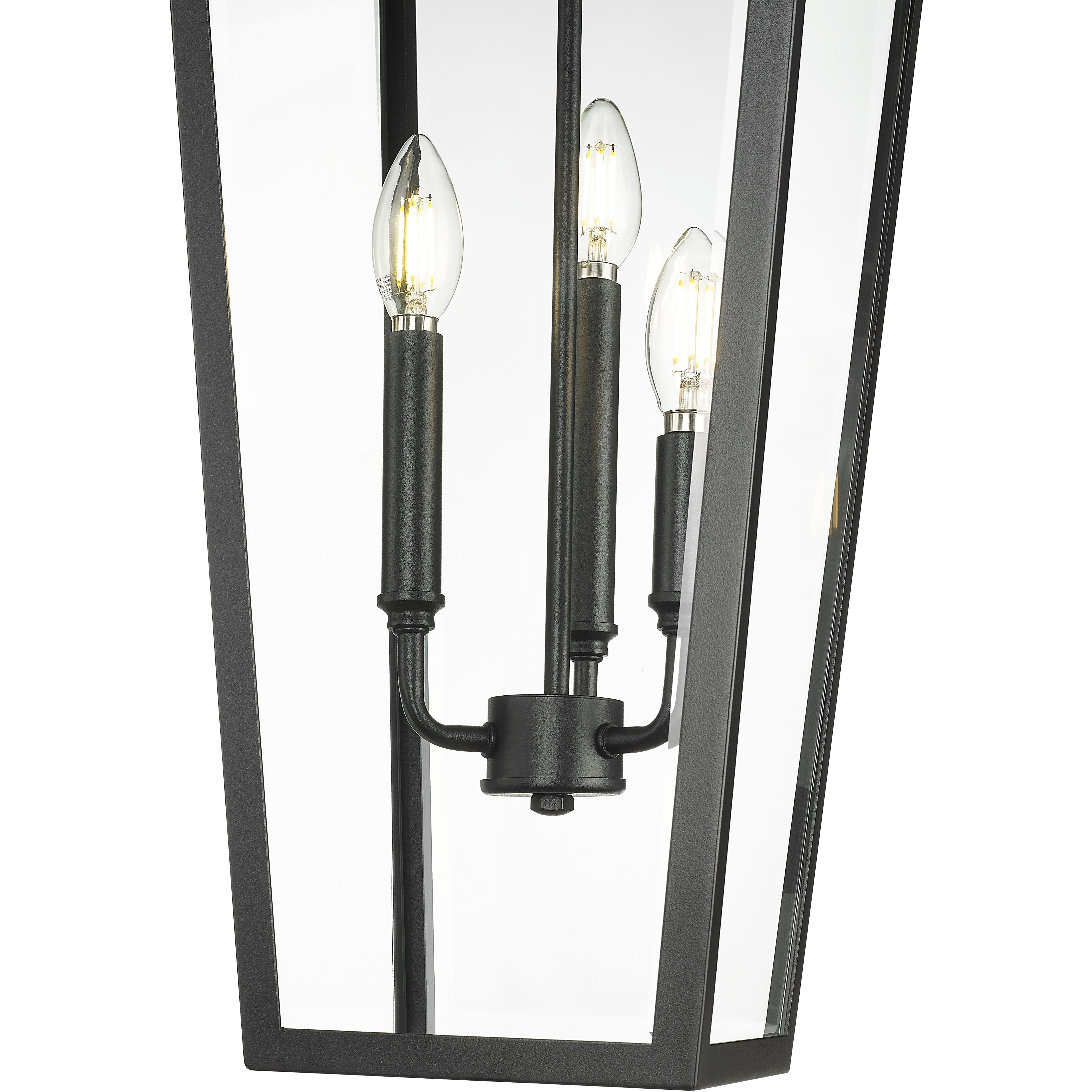 Gannon 3 Light 12 inch Black Outdoor Chain Mount Ceiling Fixture in G9