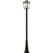 Bayland 3 Light 114.25 inch Oil Rubbed Bronze Outdoor Post Mounted Fixture in 14.77
