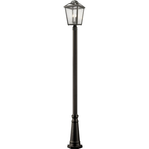 Bayland 3 Light 114.25 inch Oil Rubbed Bronze Outdoor Post Mounted Fixture in 14.77