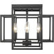 Titania 4 Light 14 inch Matte Black Flush Mount Ceiling Light in 6