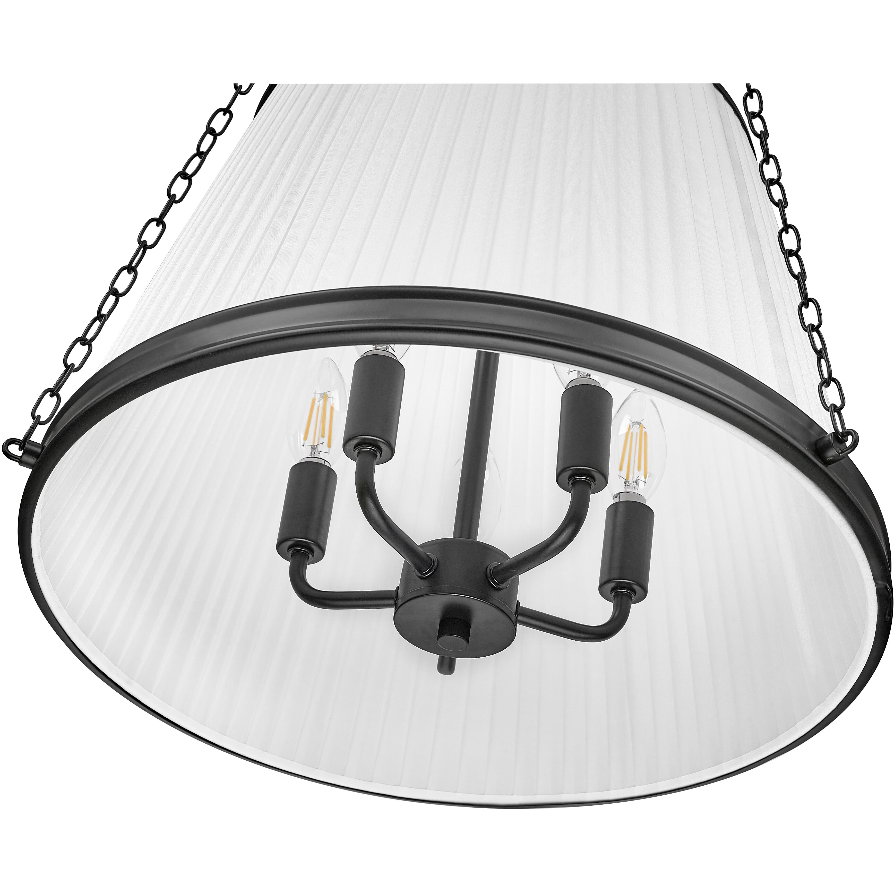 Madeline 5 Light 18 inch Matte Black Pendant Ceiling Light