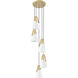Aimie 5 Light 12 inch Modern Gold Chandelier Ceiling Light