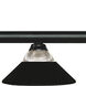 Riviera 3 Light 57.25 inch Matte Black Billiard Ceiling Light in 14.15, Clear Ribbed and Matte Black Glass and Steel