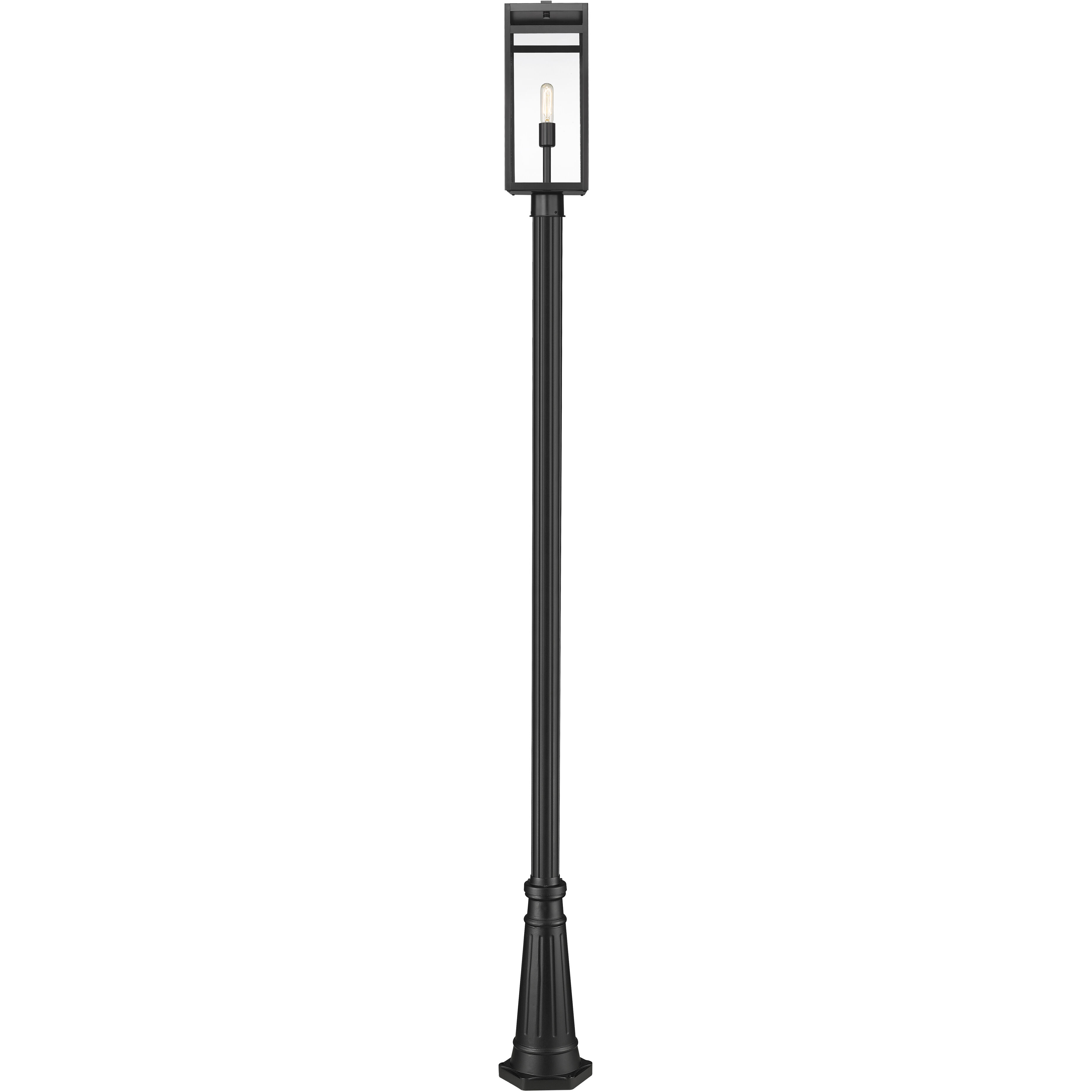 Nuri 1 Light 115.5 inch Black Outdoor Post Mounted Fixture