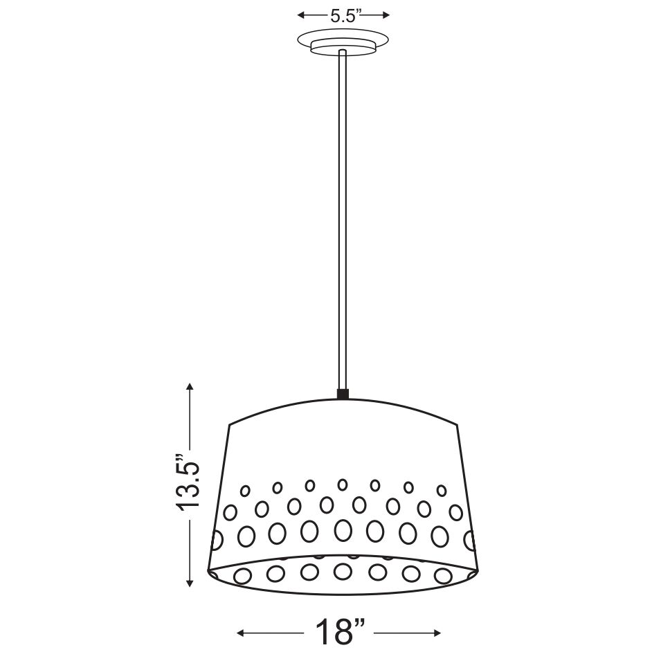 Katie 1 Light 18 inch Polished Nickel Chandelier Ceiling Light