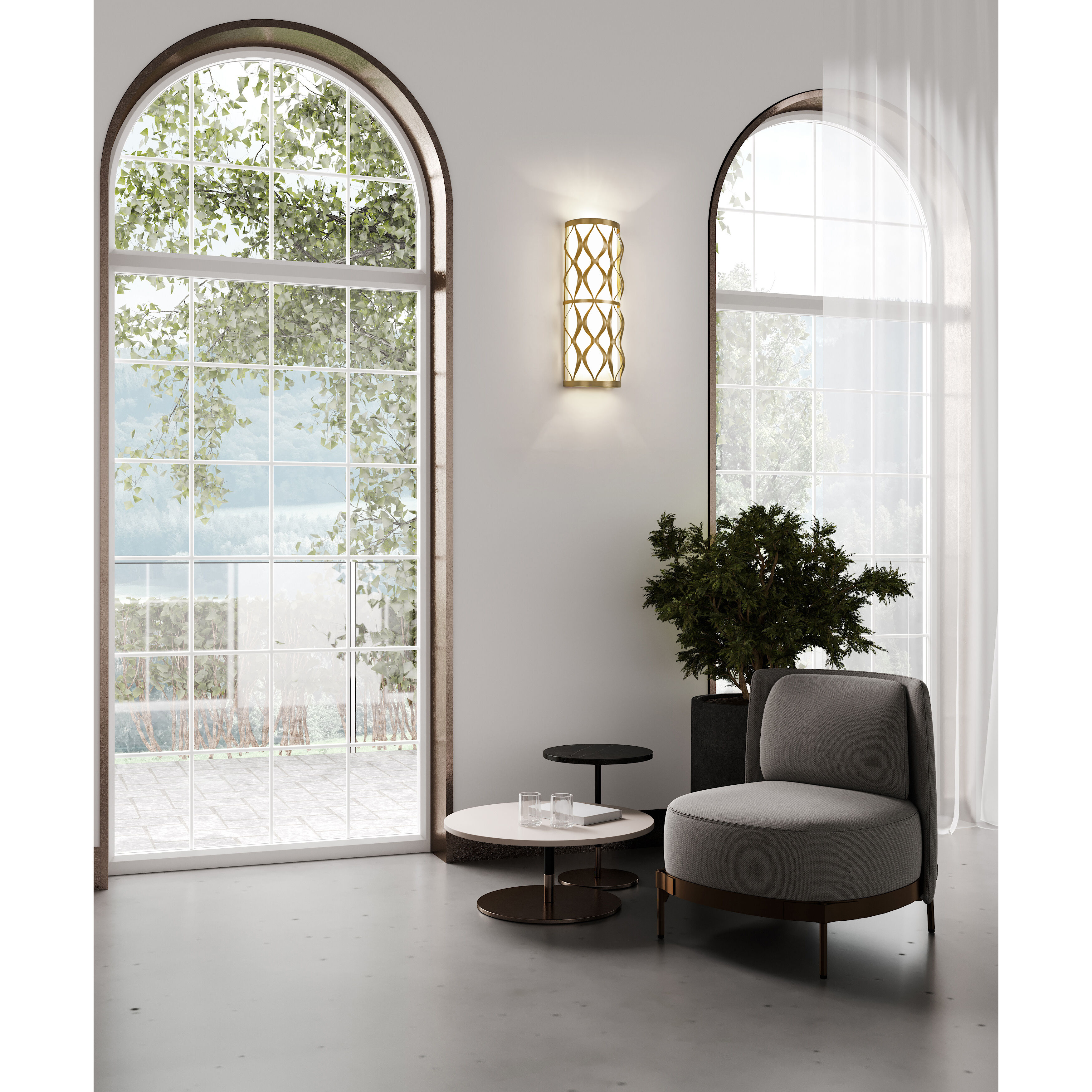 Harden 3 Light 8 inch Modern Gold Wall Sconce Wall Light