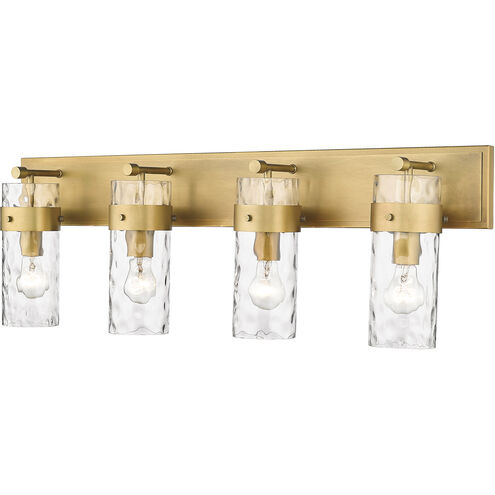 Fontaine 4 Light 34 inch Rubbed Brass Vanity Wall Light in Rubbed Bronze