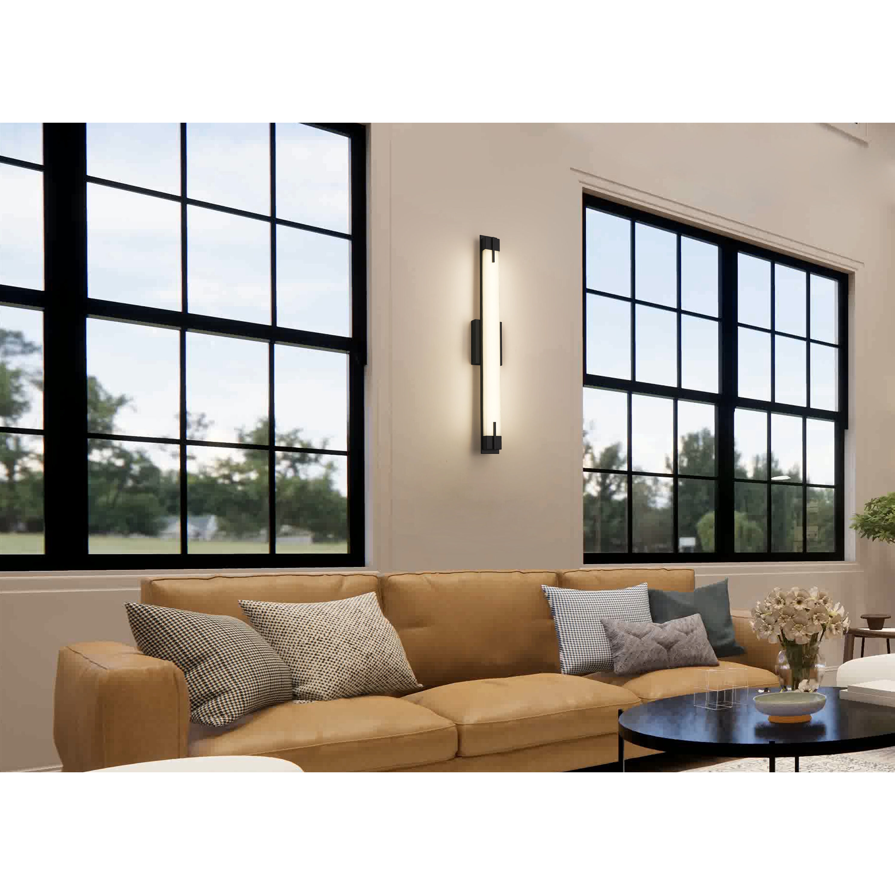 Chase LED 33 inch Matte Black Bath Vanity Light Wall Light