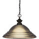 Shark 1 Light 16 inch Bronze Pendant Ceiling Light in 3.68, Antique Bronze Steel