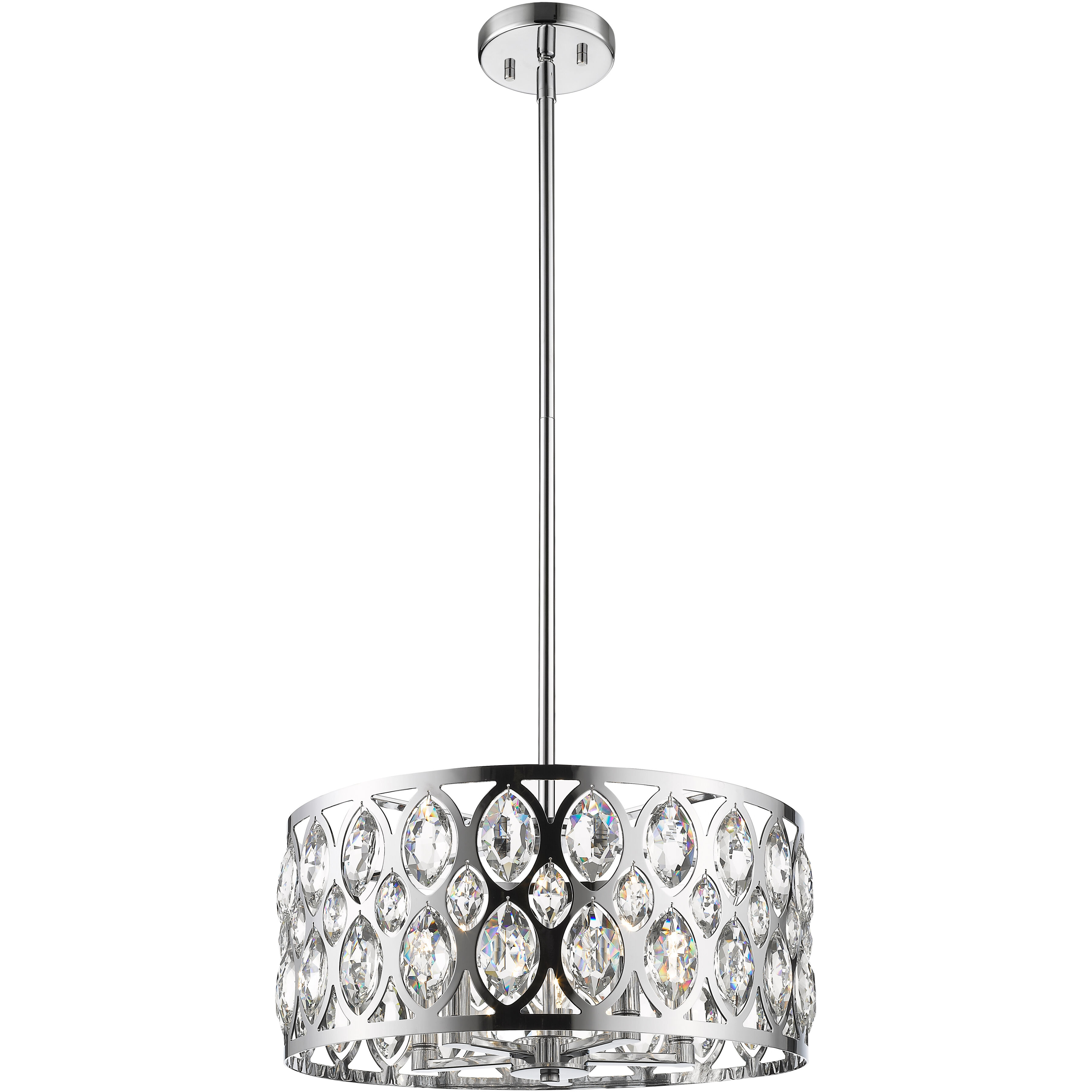 Dealey 5 Light 19.25 inch Chrome Chandelier Ceiling Light