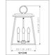 Broughton 4 Light 12.5 inch Black Outdoor Chain Mount Ceiling Fixture