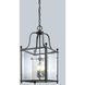 Fairview 3 Light 11 inch Bronze Pendant Ceiling Light in Clear Beveled Outside Clear Hammered Inside Glass, 15.43