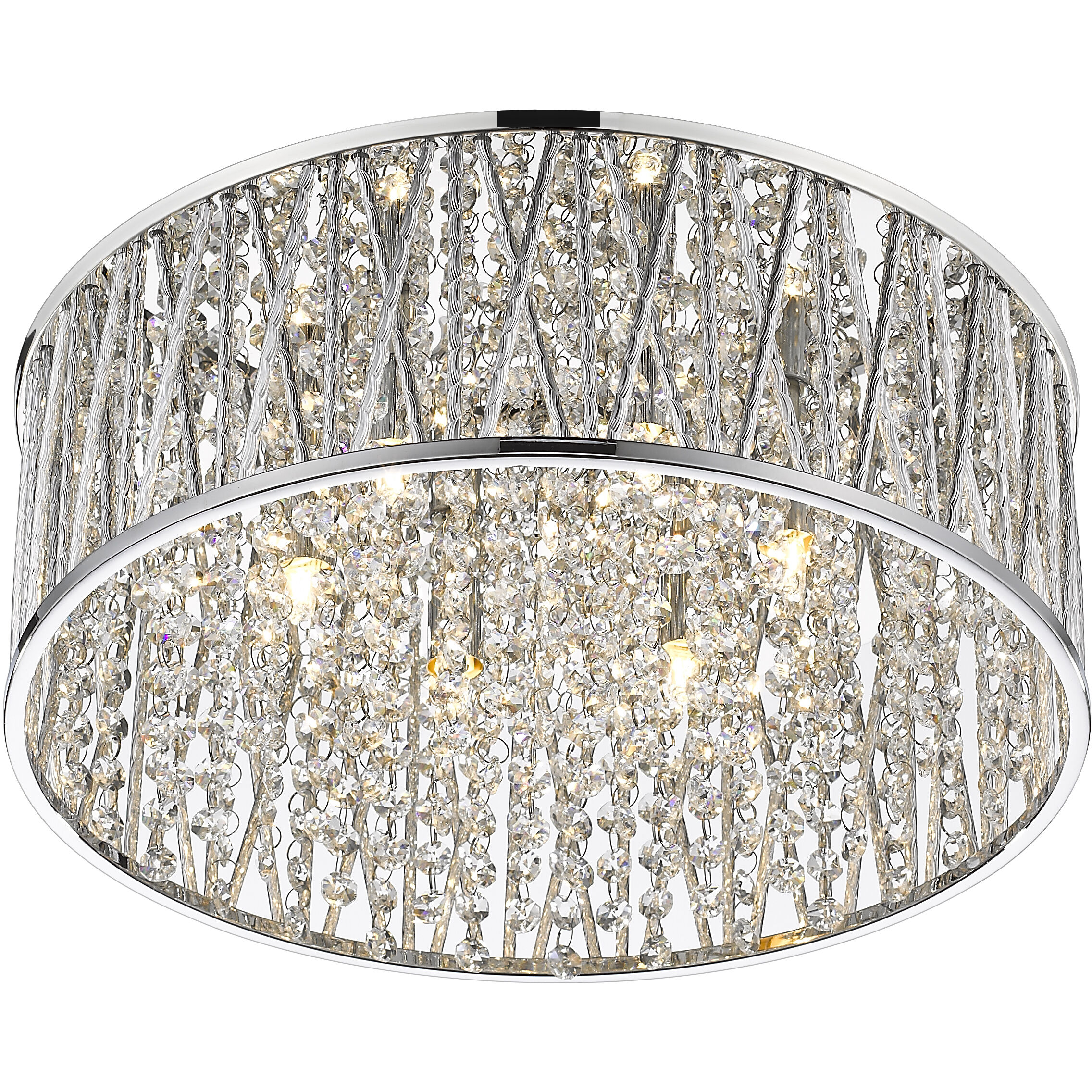 Terra 6 Light 15.75 inch Chrome Flush Mount Ceiling Light in 5.5