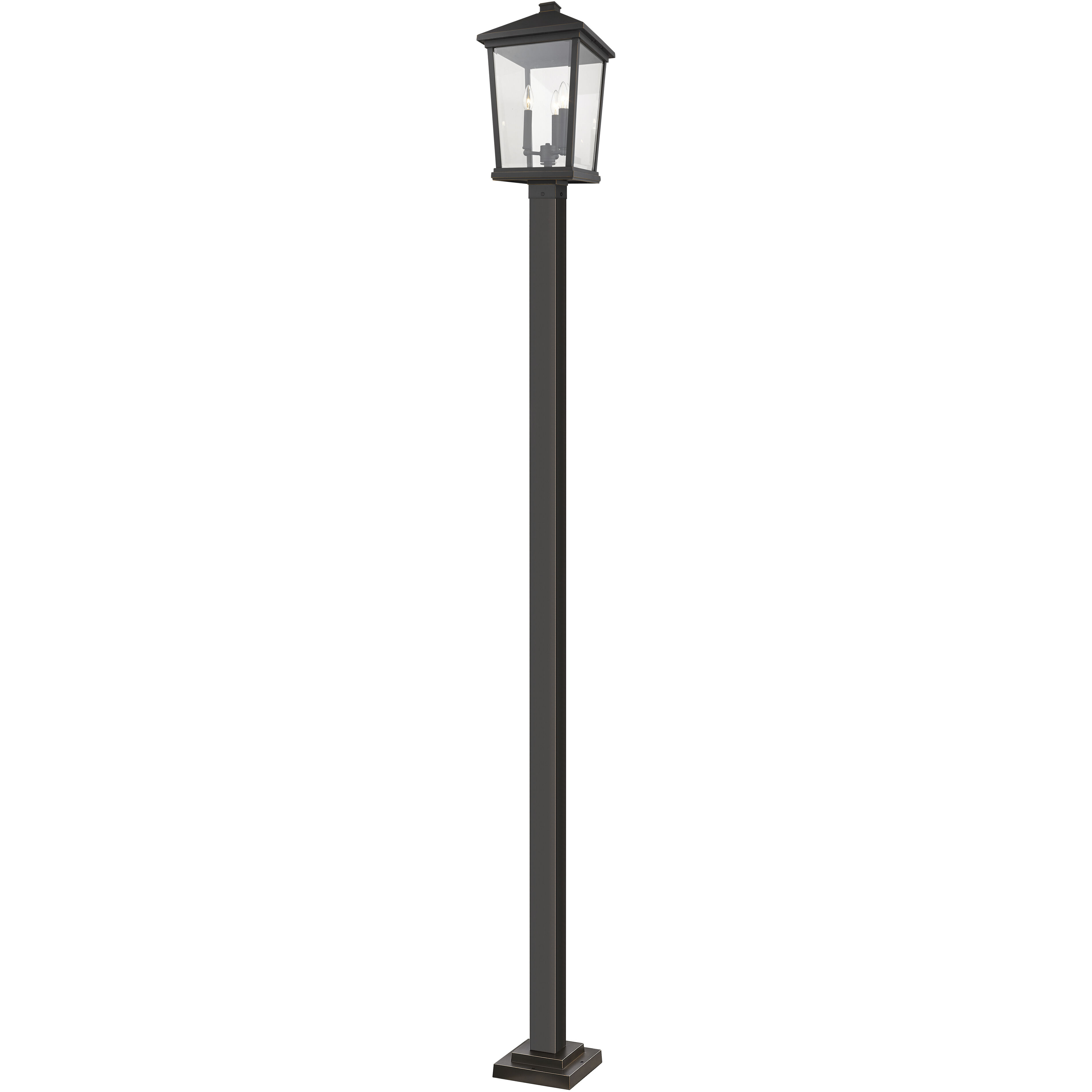 Z Lite 568PHXLS 536P ORB Beacon 3 Light 107 inch Oil Rubbed Bronze Outdoor Post Mounted Fixture in 24.25