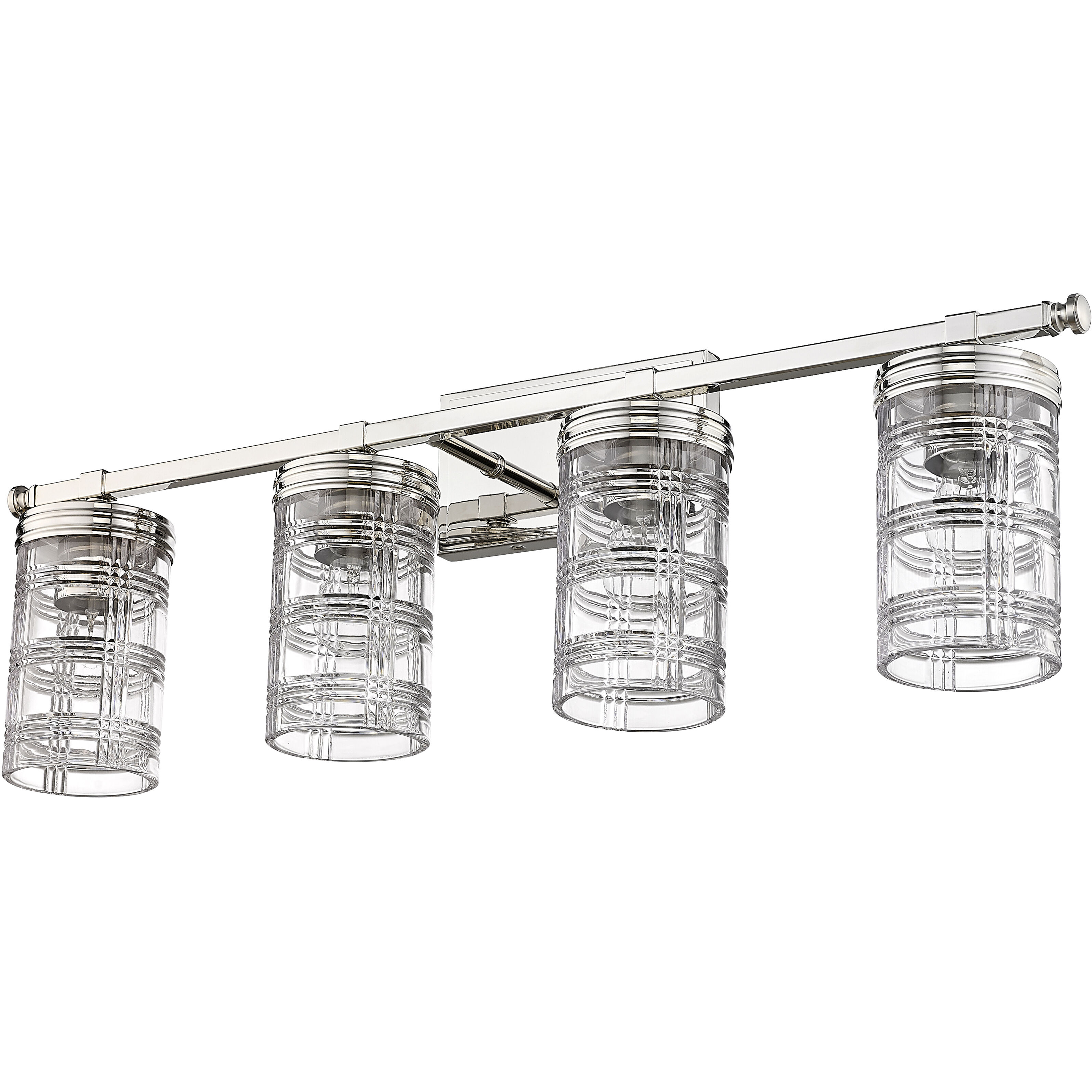 Archer 4 Light 32.75 inch Polished Nickel Vanity Wall Light