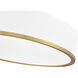 Bradley LED 20.25 inch Matte White and Modern Gold Flush Mount Ceiling Light