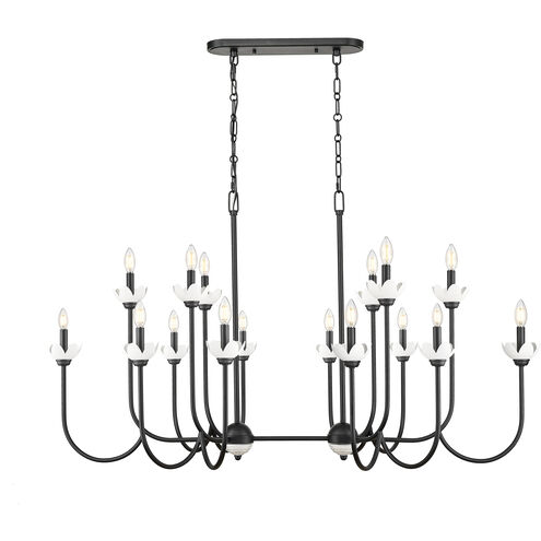 Allistair Linear Chandelier Ceiling Light in Matte Black
