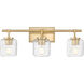 Landon 3 Light 24 inch Modern Gold Vanity Wall Light