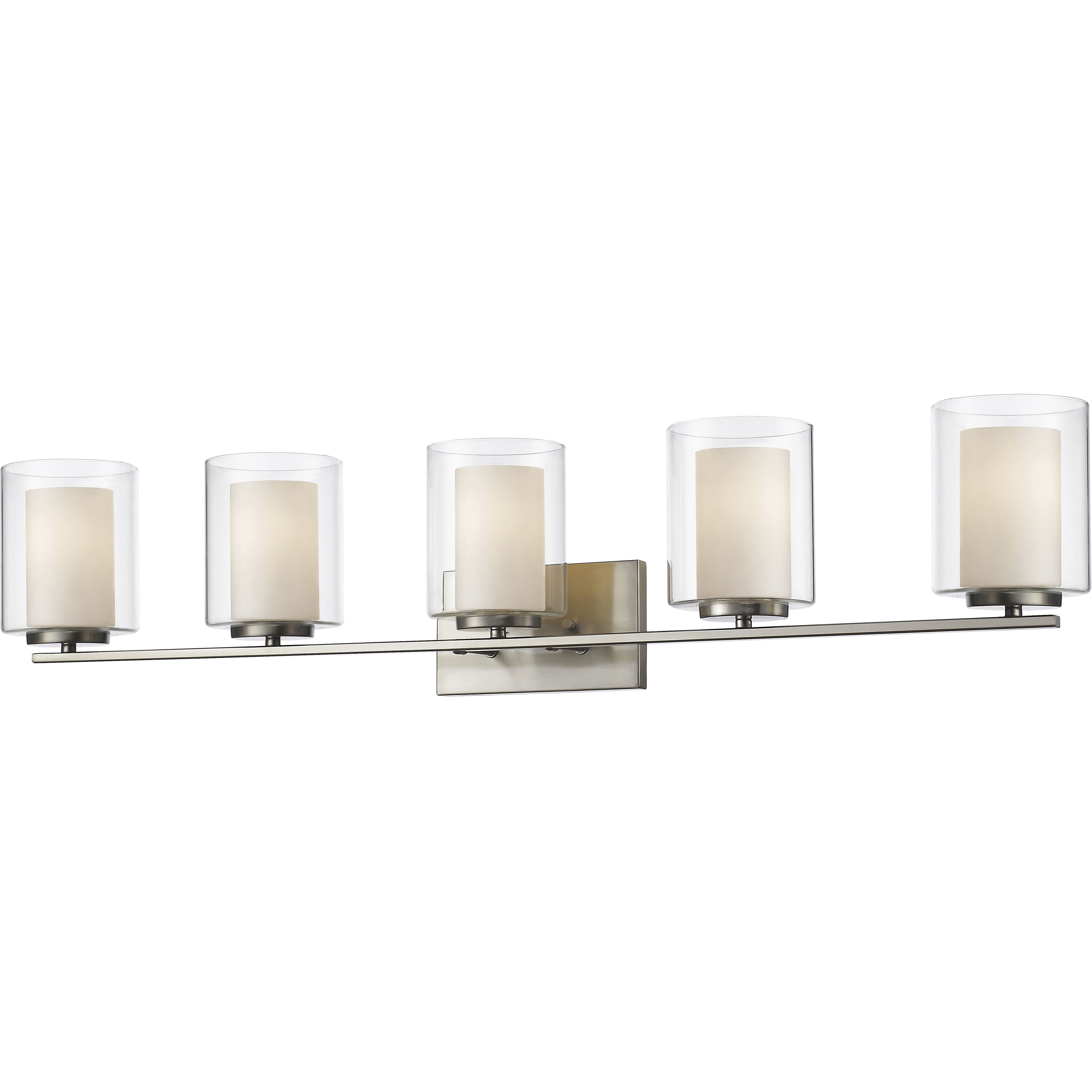 Willow 5 Light 40.5 inch Brushed Nickel Vanity Wall Light