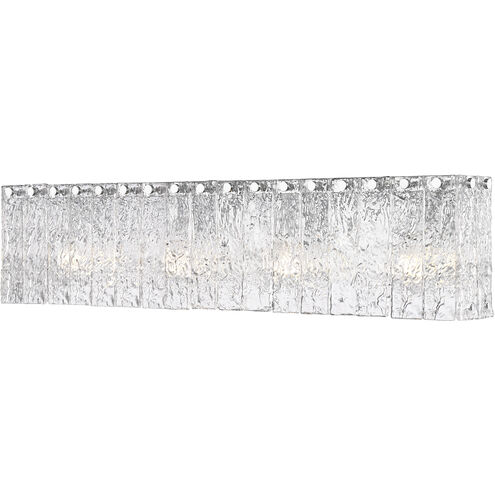 Glacier 4 Light 31.25 inch Chrome Vanity Wall Light