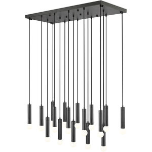 Stari Linear Chandelier Ceiling Light in Matte Black