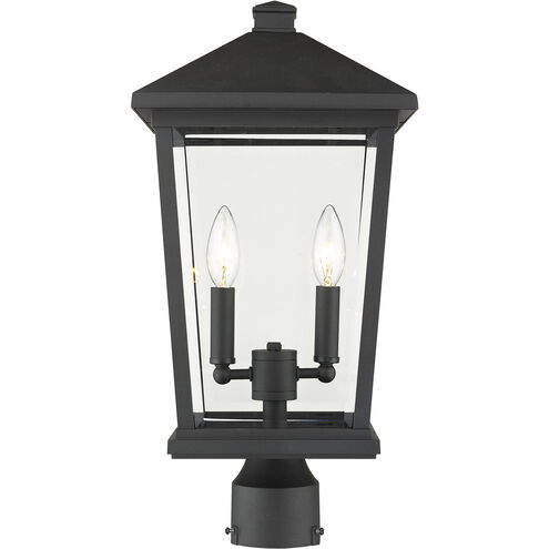 Beacon 2 Light 19.5 inch Black Outdoor Post Mount Fixture in 8