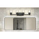Jacqueline 4 Light 31.5 inch Matte Black Bathroom Vanity Wall Light