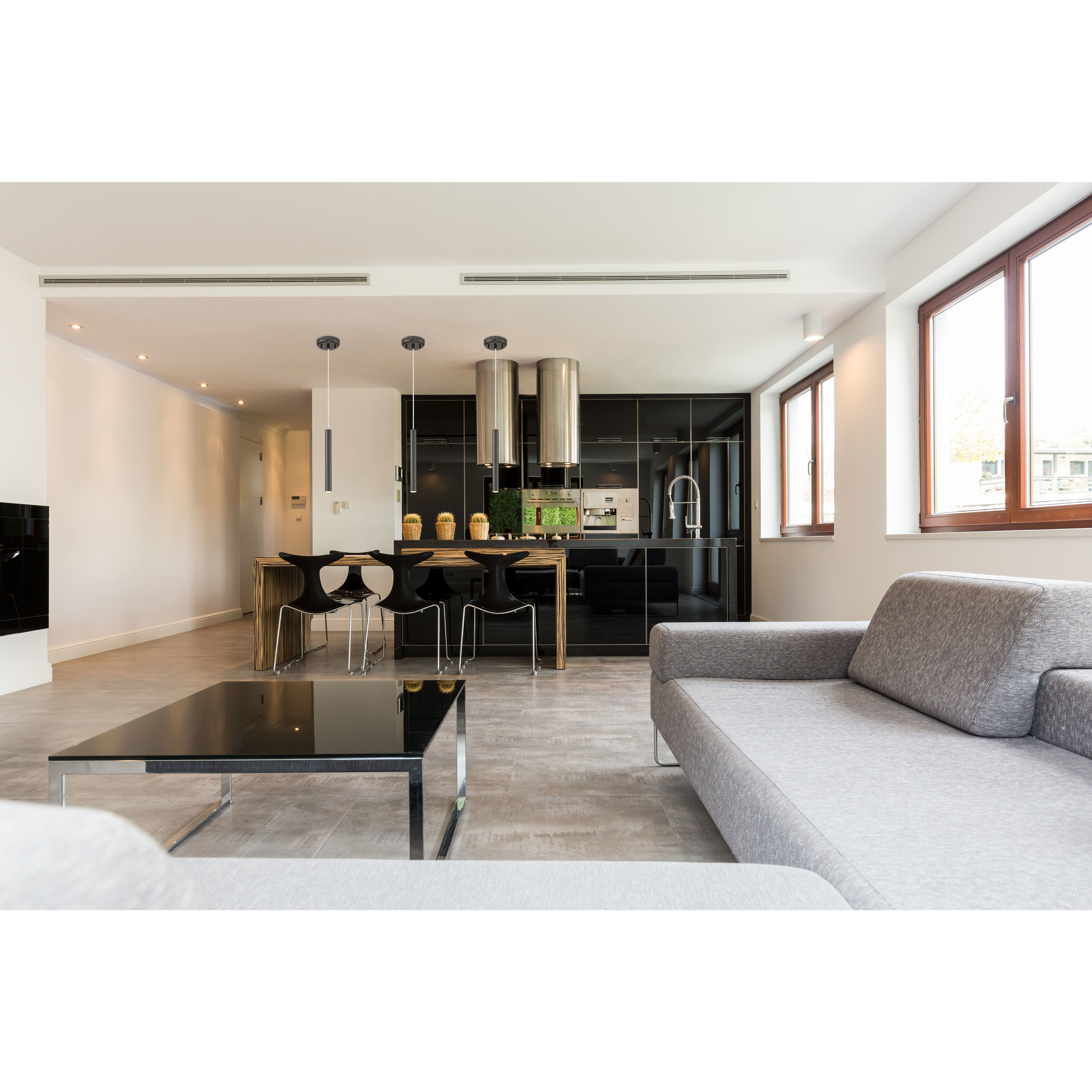 Forest LED 4.75 inch Pearl Black Pendant Ceiling Light in Pearl Black Steel