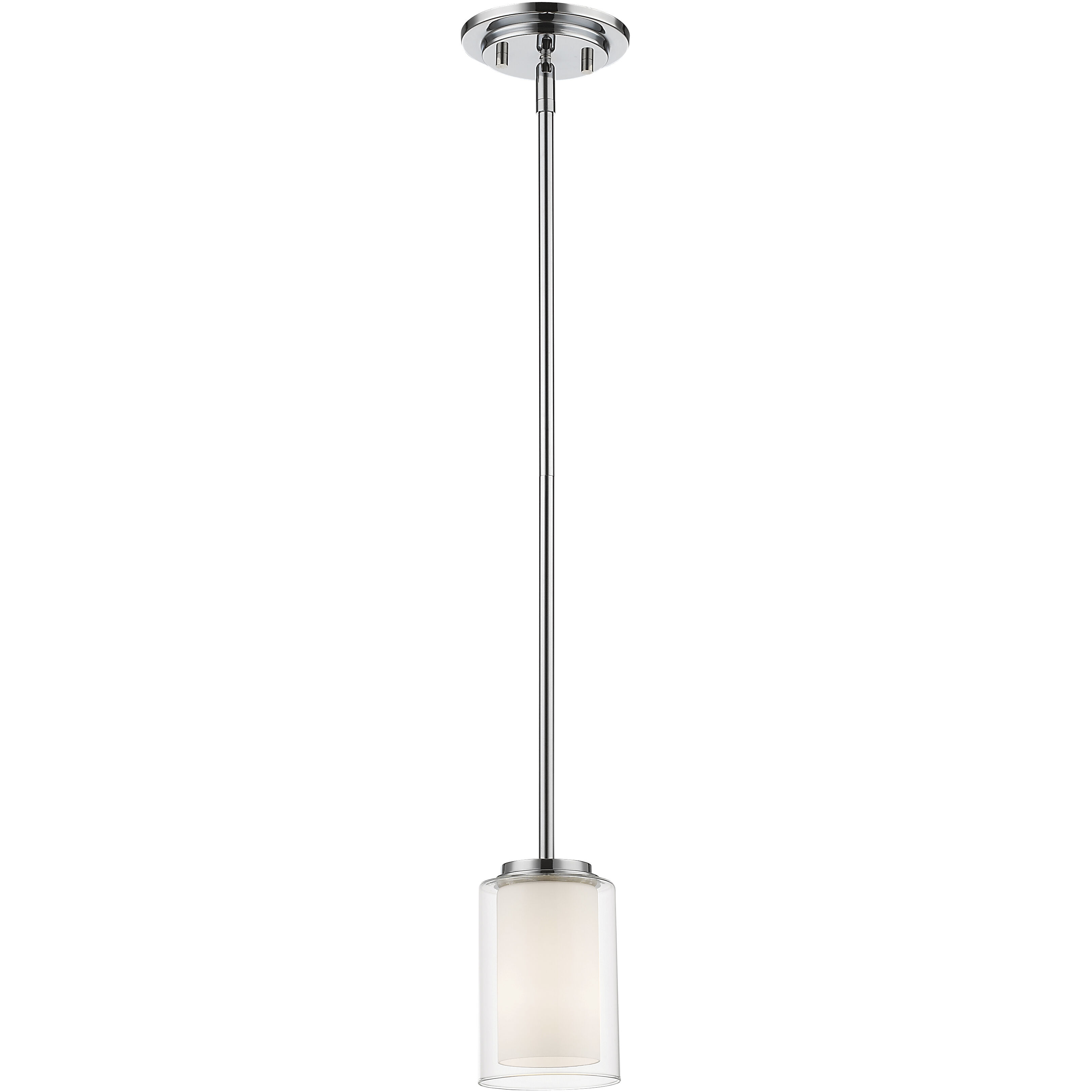 Willow 1 Light 5.5 inch Chrome Pendant Ceiling Light