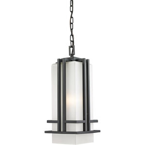 Abbey 1 Light 8 inch Black Outdoor Chain Mount Ceiling Fixture