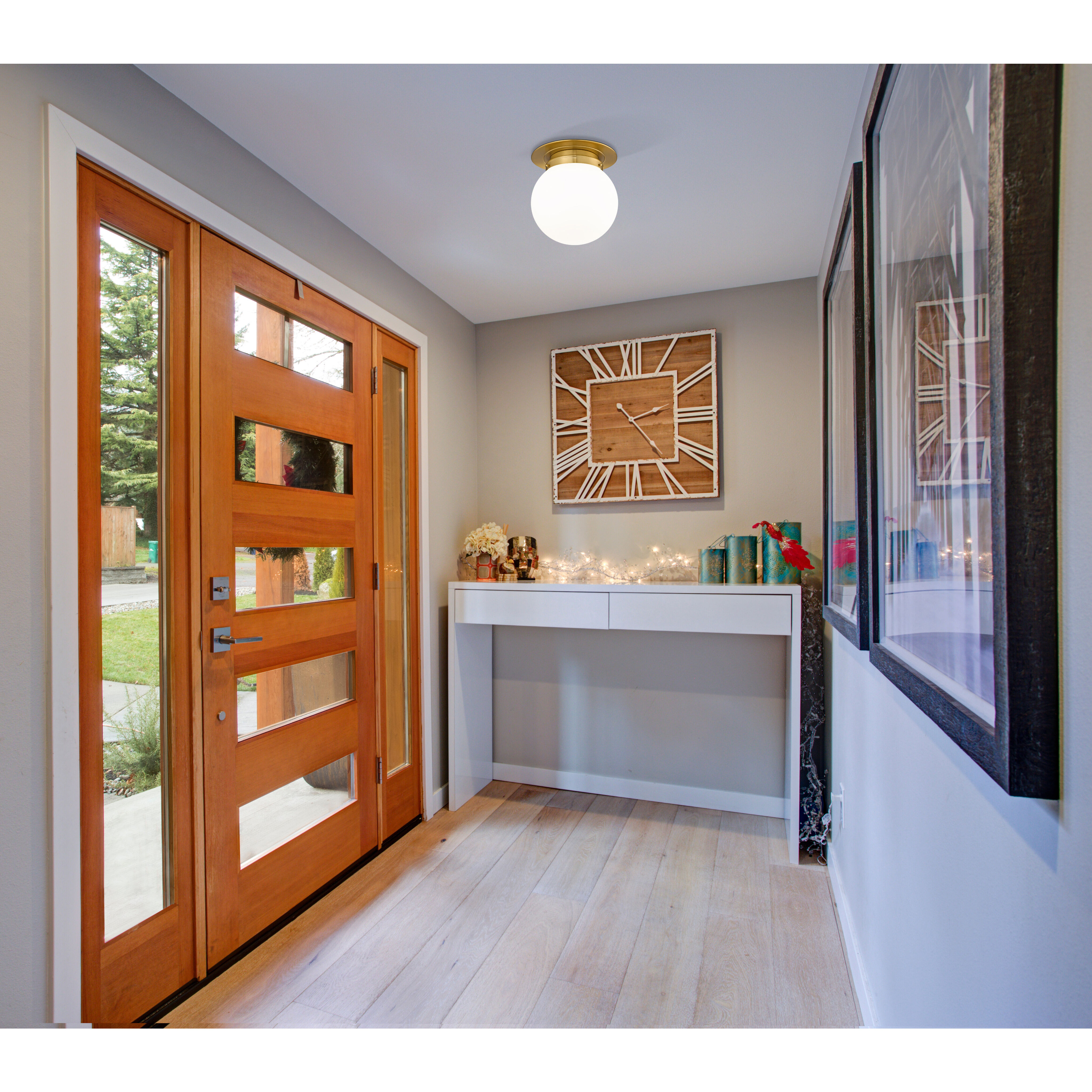 Calhoun 1 Light 13 inch Heritage Brass Flush Mount Ceiling Light