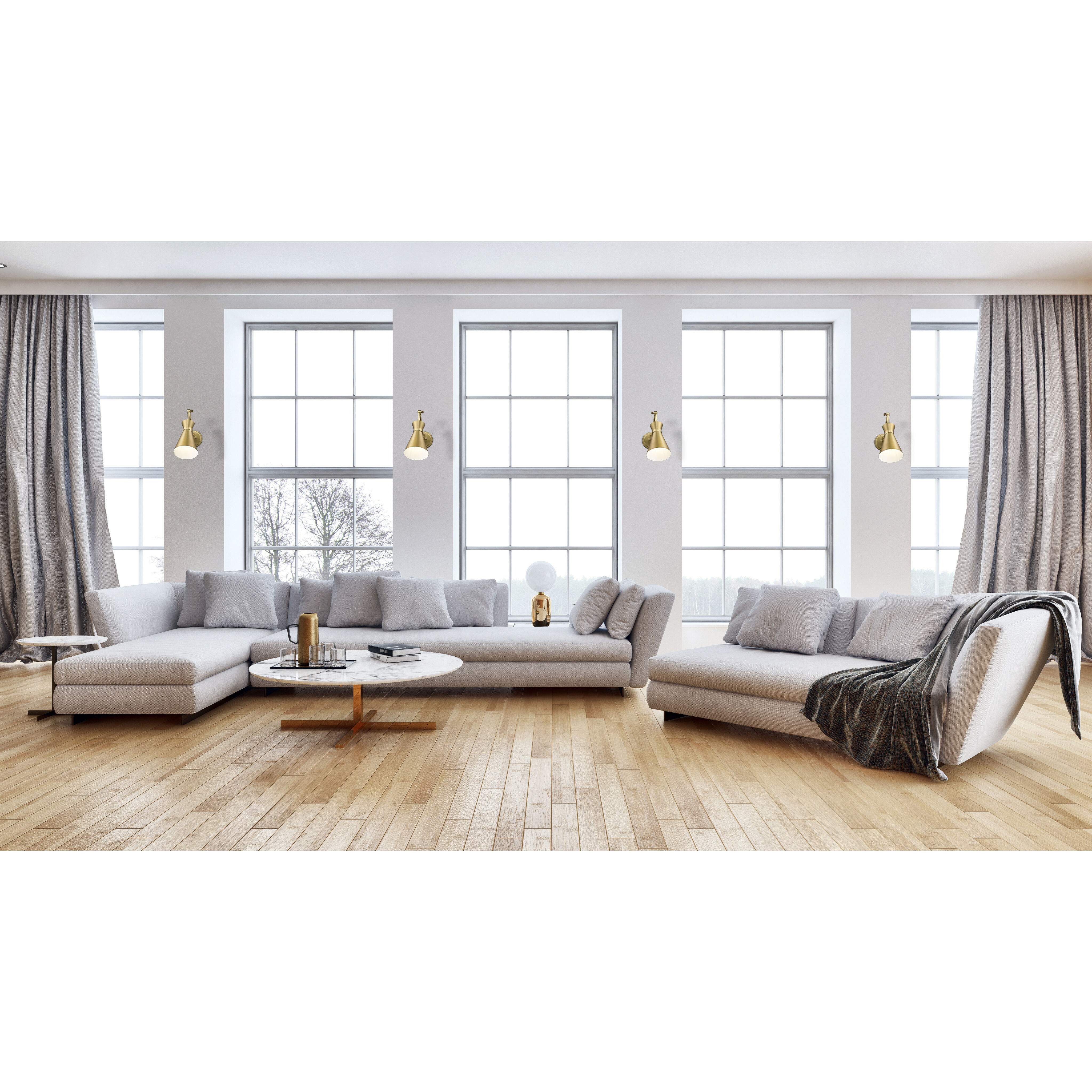 Soriano 1 Light 6.25 inch Modern Gold Wall Sconce Wall Light