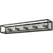 Kube 5 Light 39.5 inch Matte Black and Brushed Nickel Vanity Wall Light