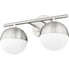 Realm Sphere 2 Light 16 inch Brushed Nickel Bath Vanity Wall Light