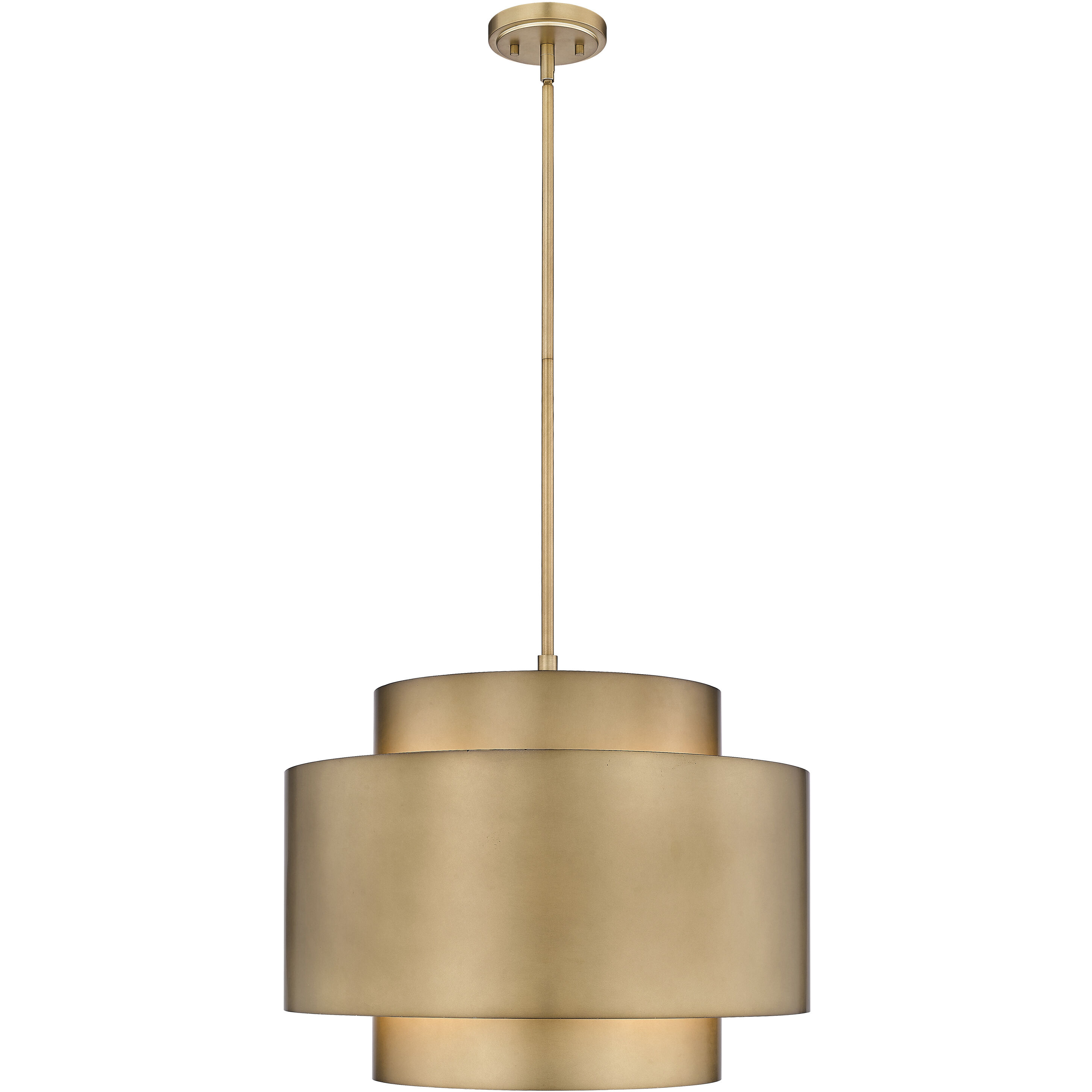 Harlech 3 Light 24.5 inch Rubbed Brass Chandelier Ceiling Light