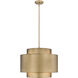 Harlech 3 Light 24.5 inch Rubbed Brass Chandelier Ceiling Light