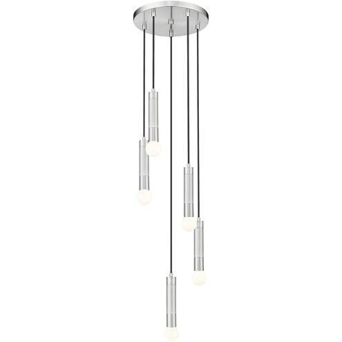 Stari 5 Light 12 inch Brushed Nickel Chandelier Ceiling Light
