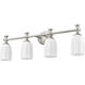 Orion 4 Light 31.25 inch Brushed Nickel Bath Vanity Light Wall Light