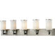 Savannah 5 Light 38.63 inch Brushed Nickel Vanity Wall Light