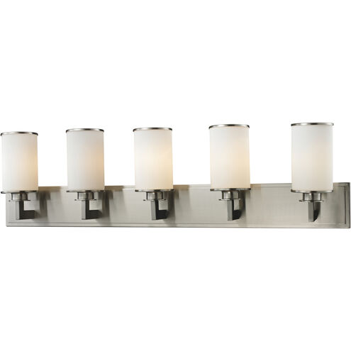 Savannah 5 Light 38.63 inch Brushed Nickel Vanity Wall Light