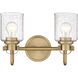 Kinsley 2 Light 14.5 inch Heirloom Gold Vanity Wall Light