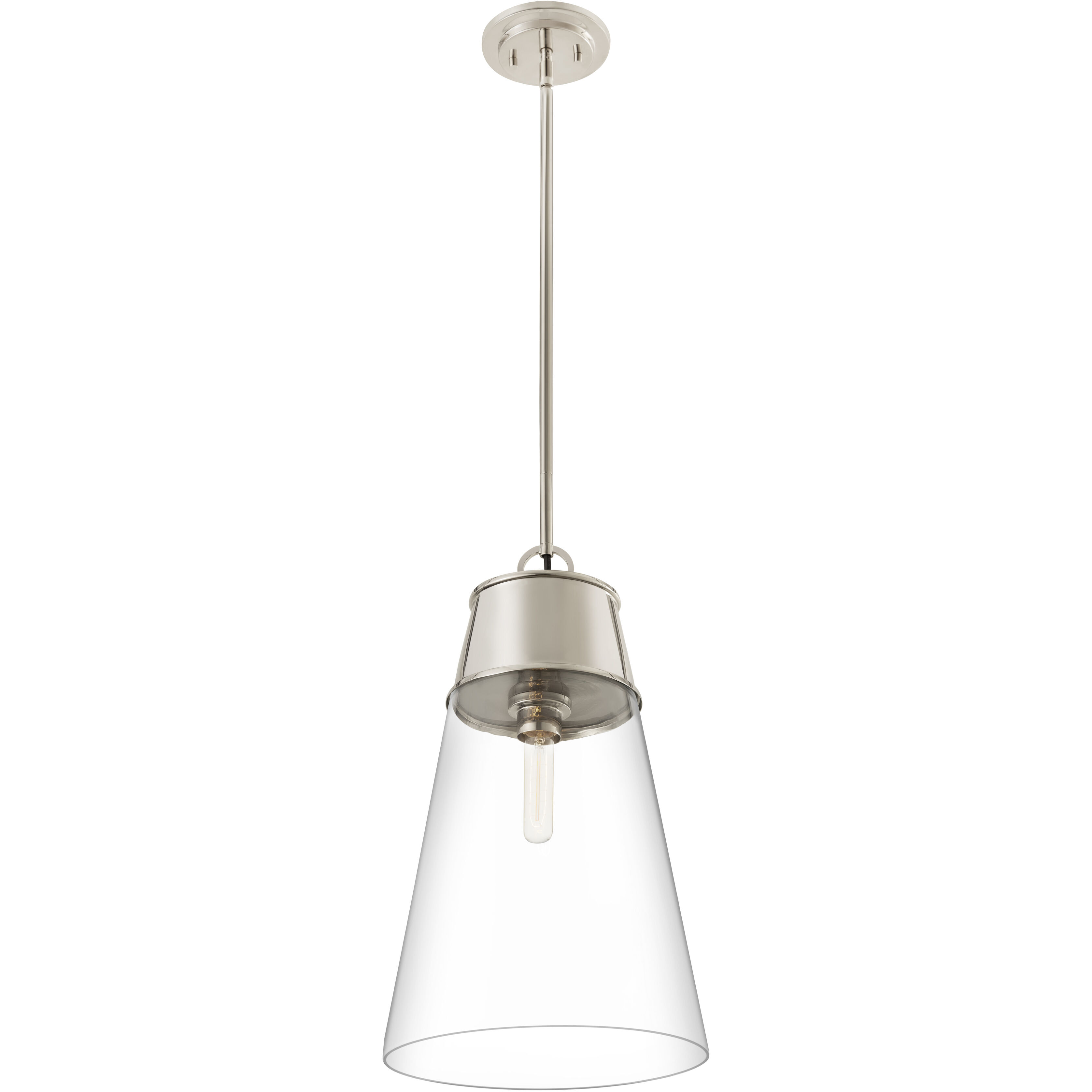 Wentworth 1 Light 11.5 inch Polished Nickel Pendant Ceiling Light