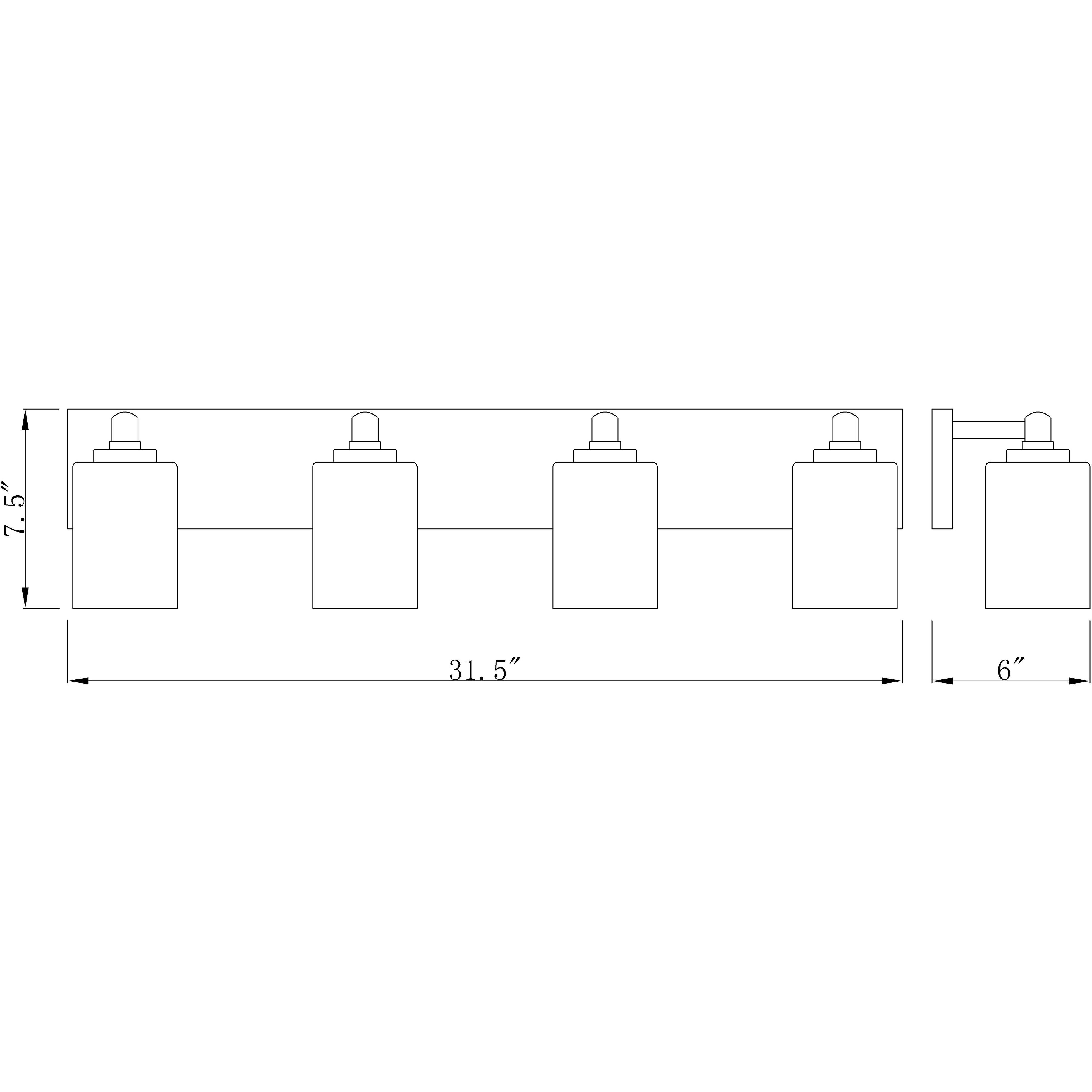 Soledad 4 Light 31.5 inch Brushed Nickel Vanity Wall Light